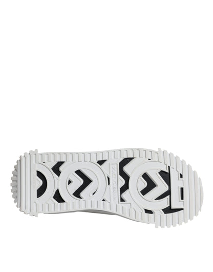 Dolce &amp; Gabbana Weiß Schwarz Low Top NS1 Sneakers Schuhe