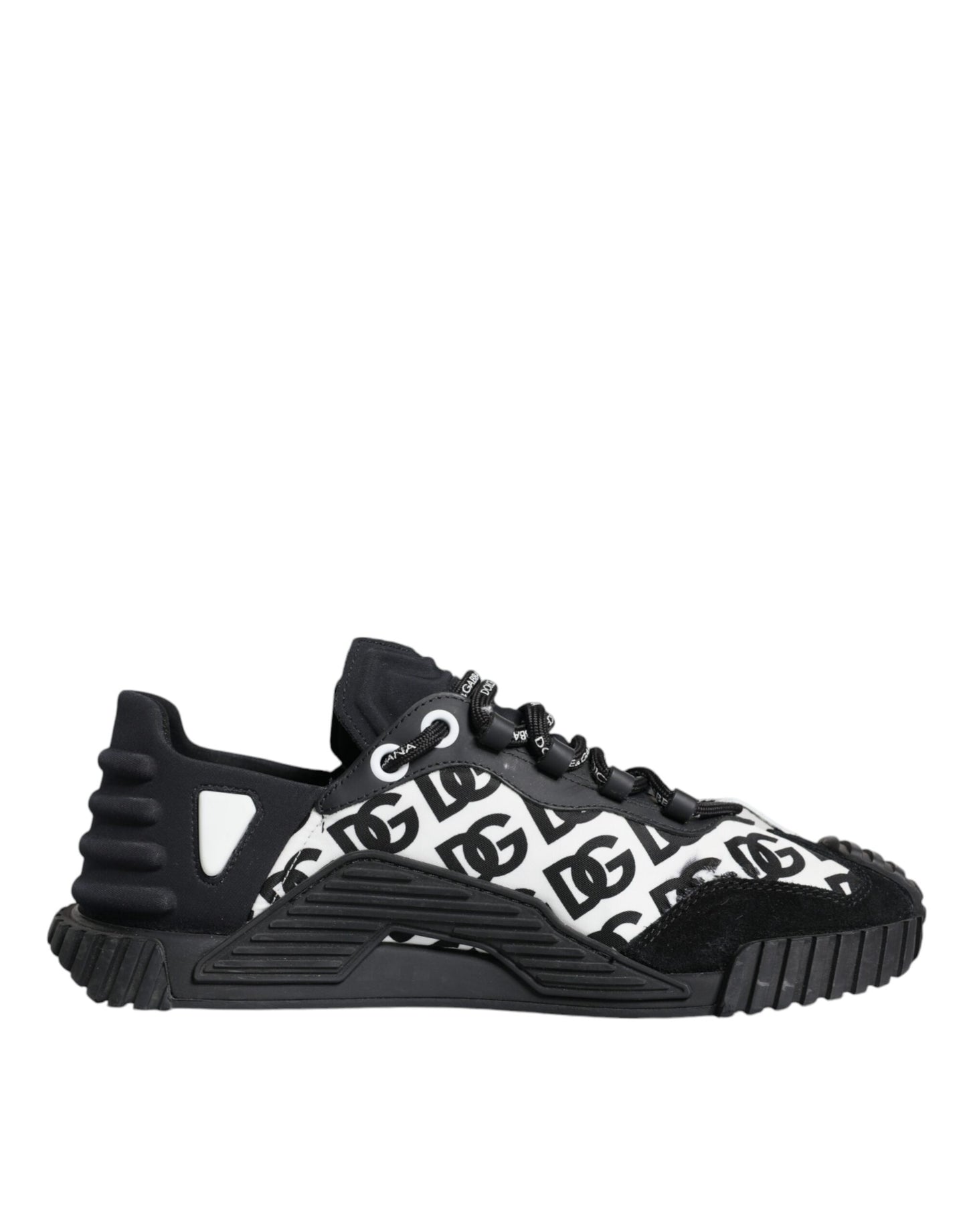 Dolce &amp; Gabbana – Schwarze, niedrige NS1-Sneaker mit Logo und Schnürung