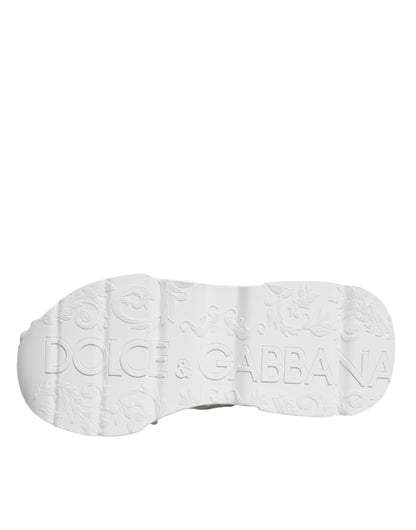 Dolce &amp; Gabbana – Weiße, gestrickte Daymaster-Sneakers