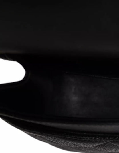 Chanel Black Caviar Medium Classic Double Flap Schultertasche in gestepptem Silber