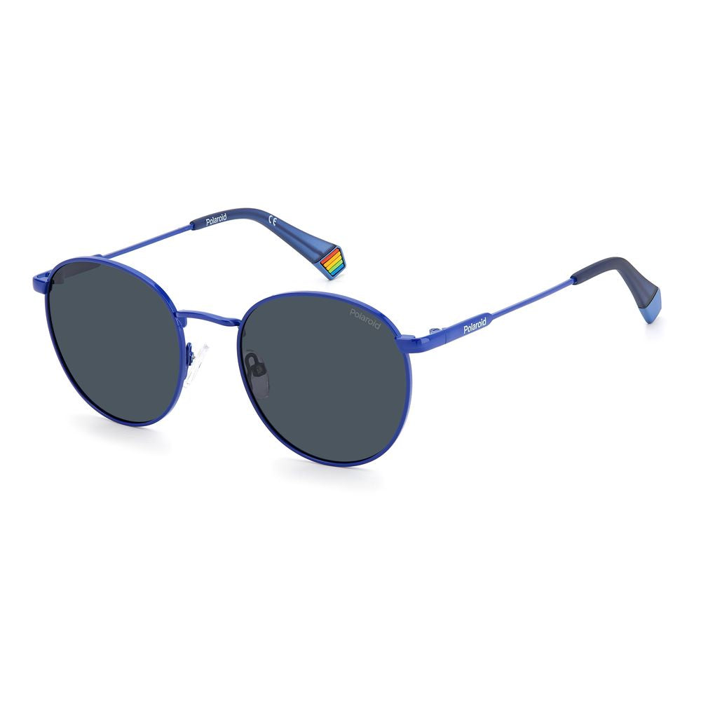 Polaroid – Blaue Sonnenbrille aus Edelstahl