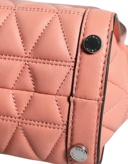 Michael Kors – Umhängetasche „VIVIANNE“ aus gestepptem Leder mit Logo in Pfirsich