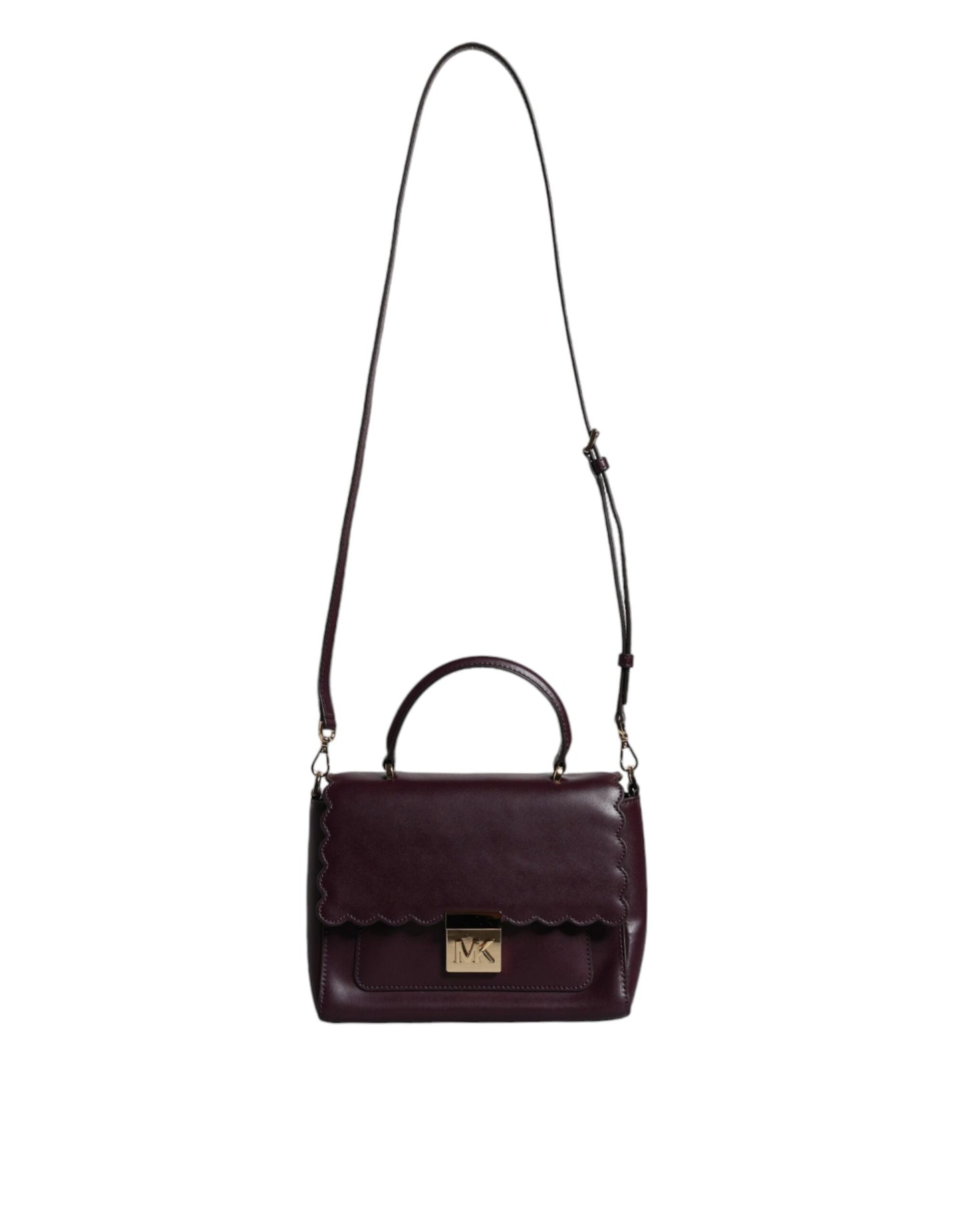 Michael Kors – Umhängetasche „Mindy“ aus violettem Leder mit Logo-Schild