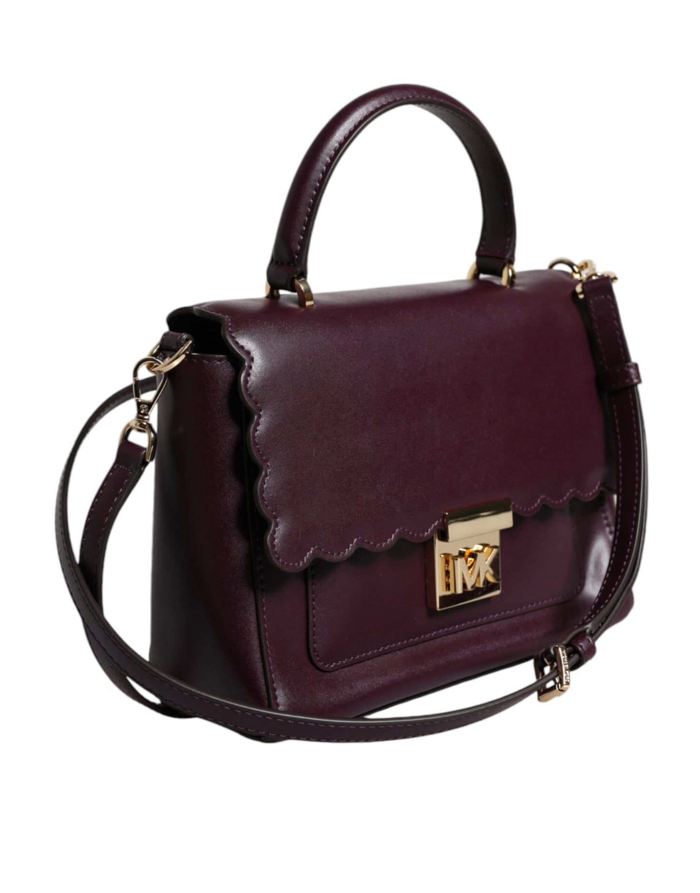 Michael Kors – Umhängetasche „Mindy“ aus violettem Leder mit Logo-Schild