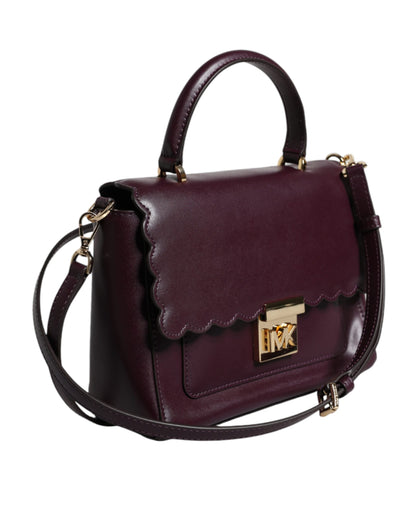 Michael Kors – Umhängetasche „Mindy“ aus violettem Leder mit Logo-Schild
