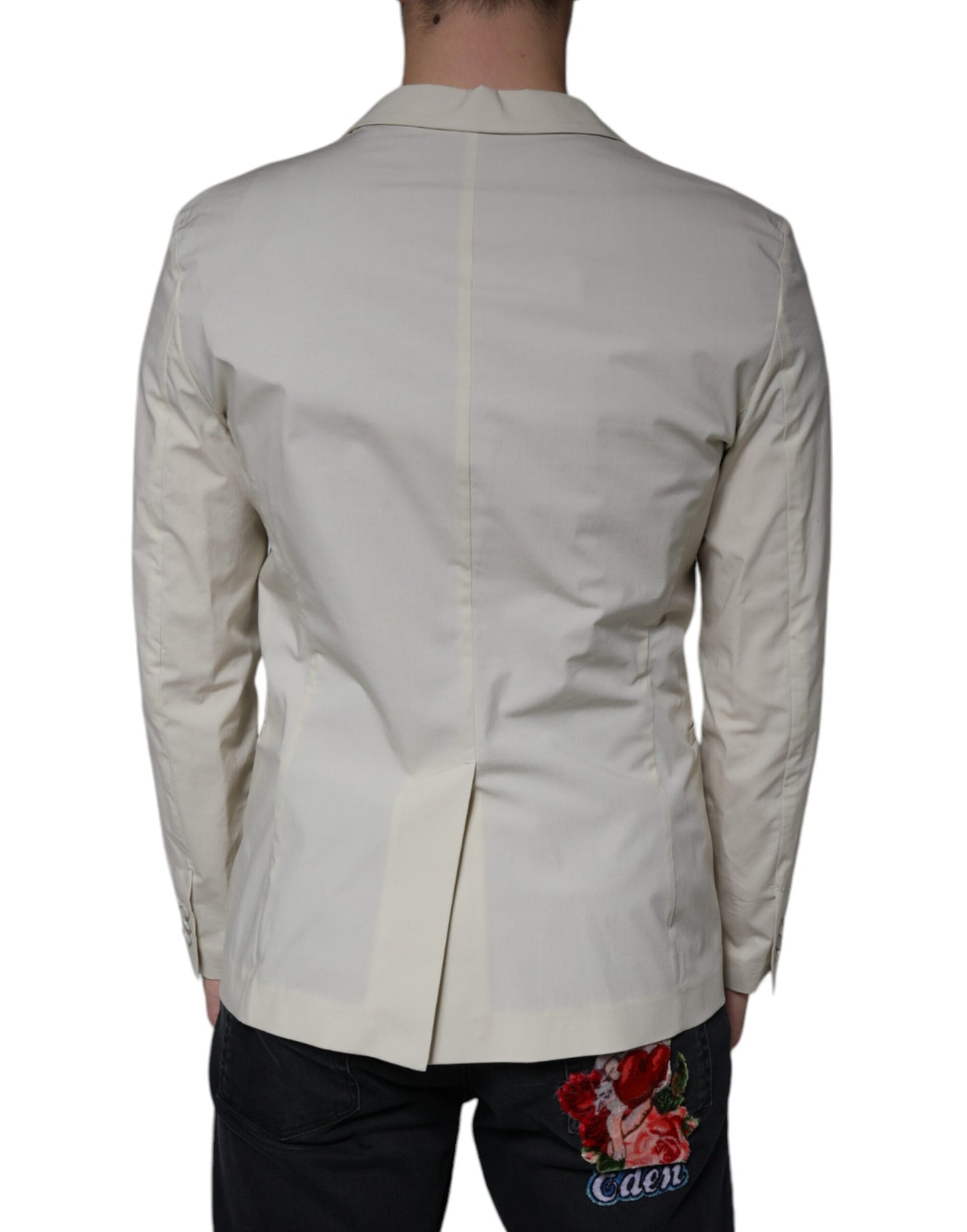 Paolo Pecora Milano Beige Einreihiger Anzugsblazer
