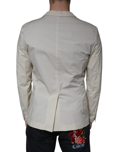 Paolo Pecora Milano Beige Einreihiger Anzugsblazer