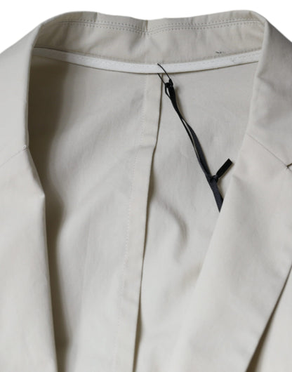 Paolo Pecora Milano Beige Einreihiger Anzugsblazer