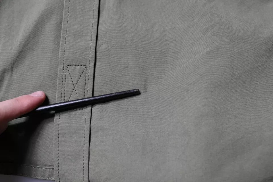 Dolce &amp; Gabbana – Militärgrüne Manteljacke aus Baumwolle mit gebogenem Kragen