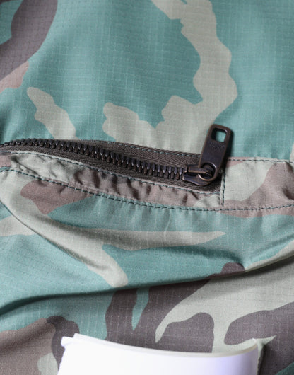 Dolce &amp; Gabbana Mehrfarbiges Camouflage-Hemd mit Knopfleiste