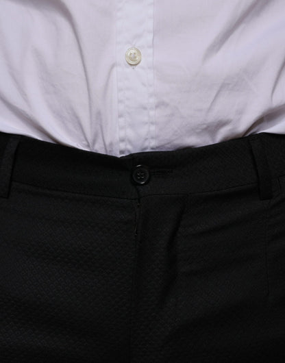 Dolce &amp; Gabbana – Enge Anzughose aus schwarzer Wolle