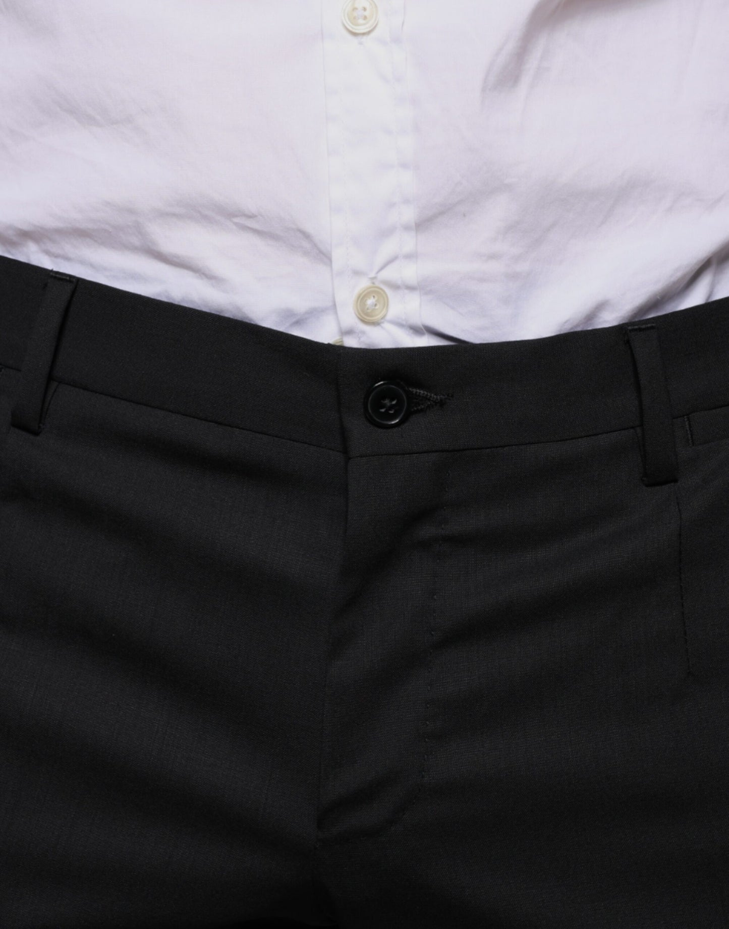 Dolce &amp; Gabbana – Enge Anzughose aus schwarzer Wolle