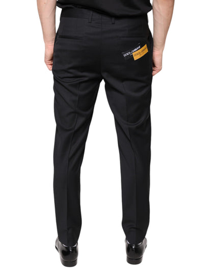 Dolce &amp; Gabbana Schwarze, enge Anzughose aus Wolle für Herren