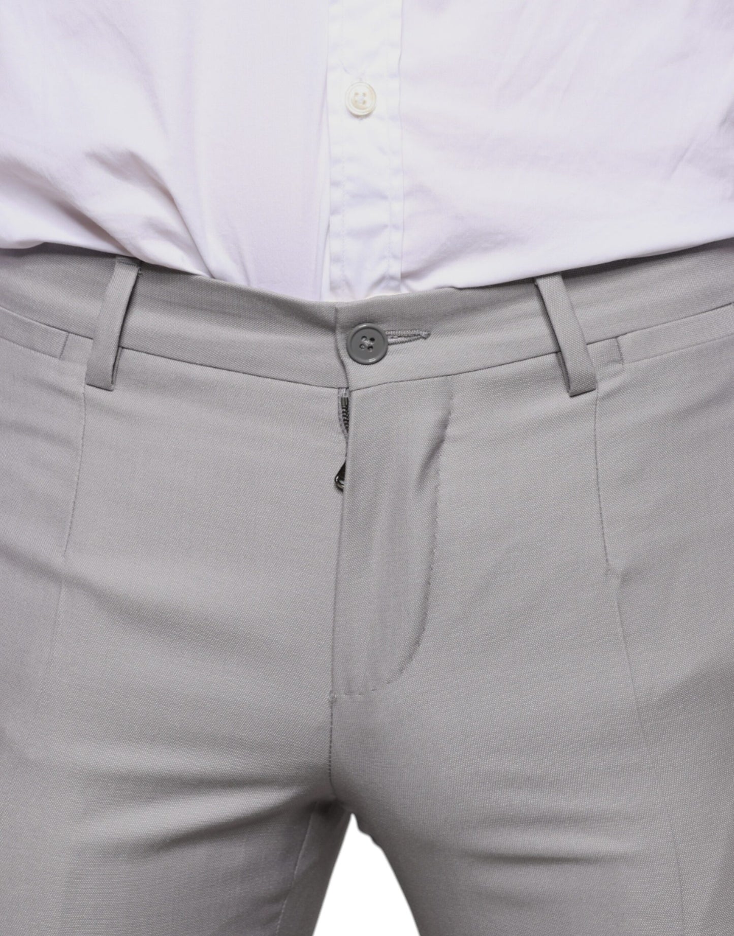 Dolce &amp; Gabbana Hellgraue Anzughose aus Wolle