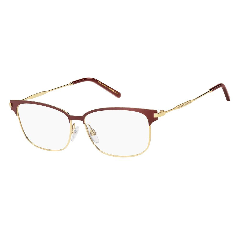 Marc Jacobs Burgunderfarbene Metallbrille (Gestell)