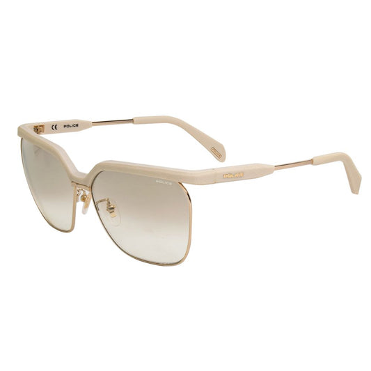 Police Sonnenbrille aus Metall in Beige