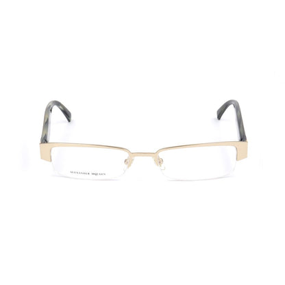 Alexander McQueen Goldfarbene Metallbrille (Gestell)