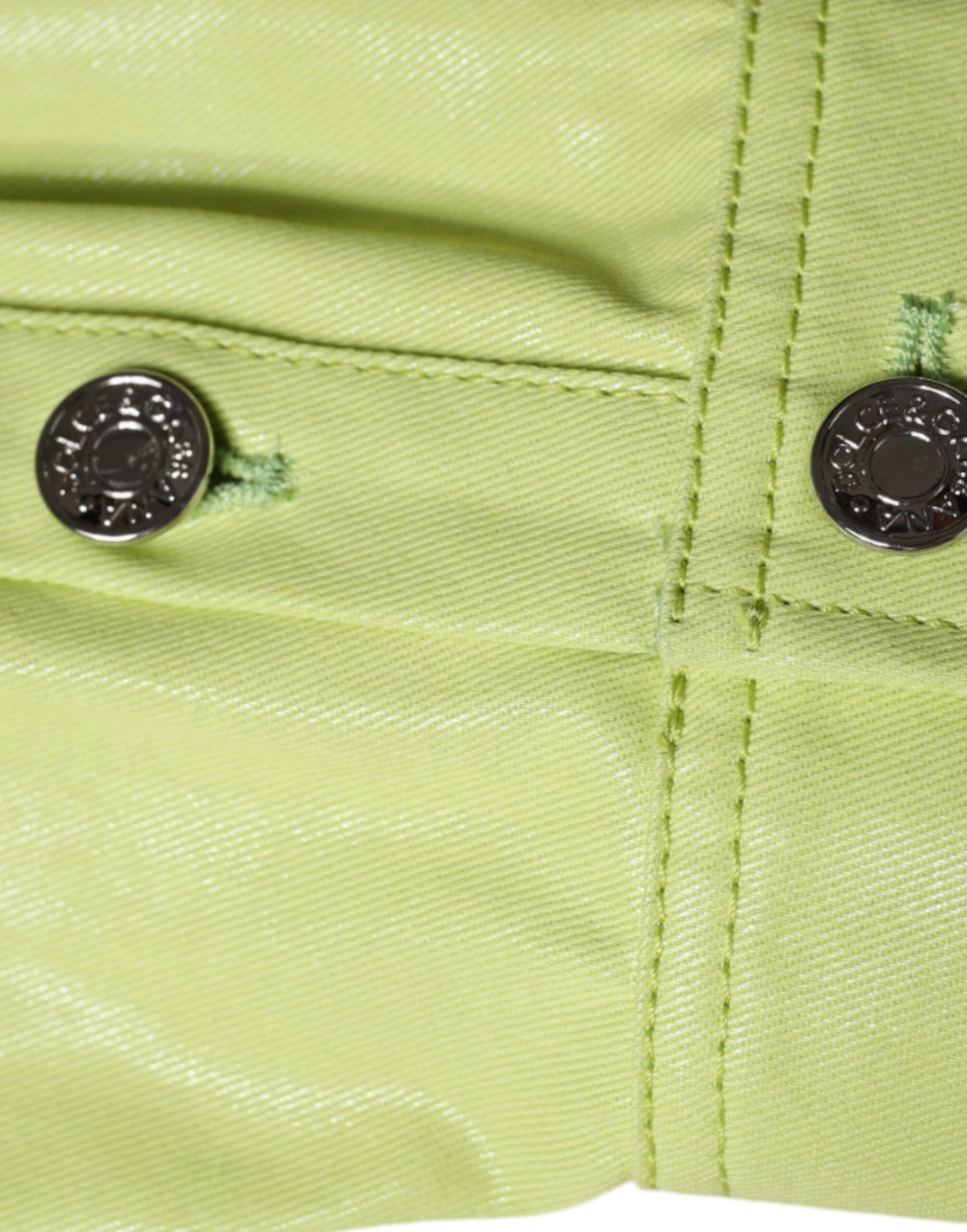 Dolce &amp; Gabbana Grünes Herren-Button-Down-Hemd aus Baumwolle mit Kragen