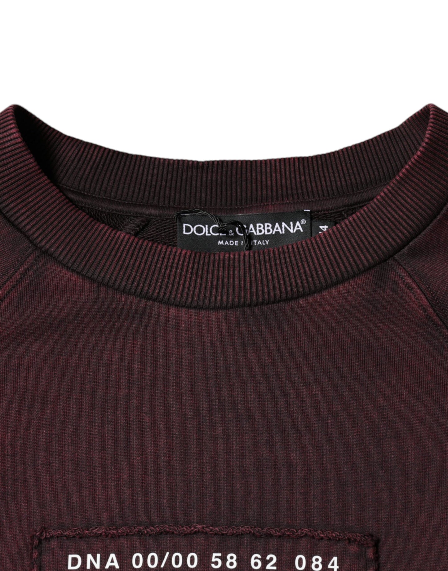 Dolce &amp; Gabbana Kastanienbraunes Logo-Sweatshirt mit Rundhalsausschnitt für Herren