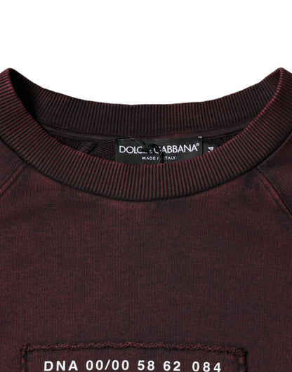 Dolce &amp; Gabbana Kastanienbraunes Logo-Sweatshirt mit Rundhalsausschnitt für Herren