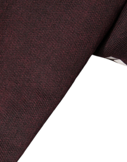 Dolce &amp; Gabbana Kastanienbraunes Logo-Sweatshirt mit Rundhalsausschnitt für Herren