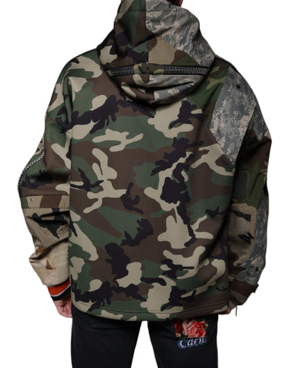 Dolce &amp; Gabbana Mehrfarbiger Camouflage-Kapuzenpullover