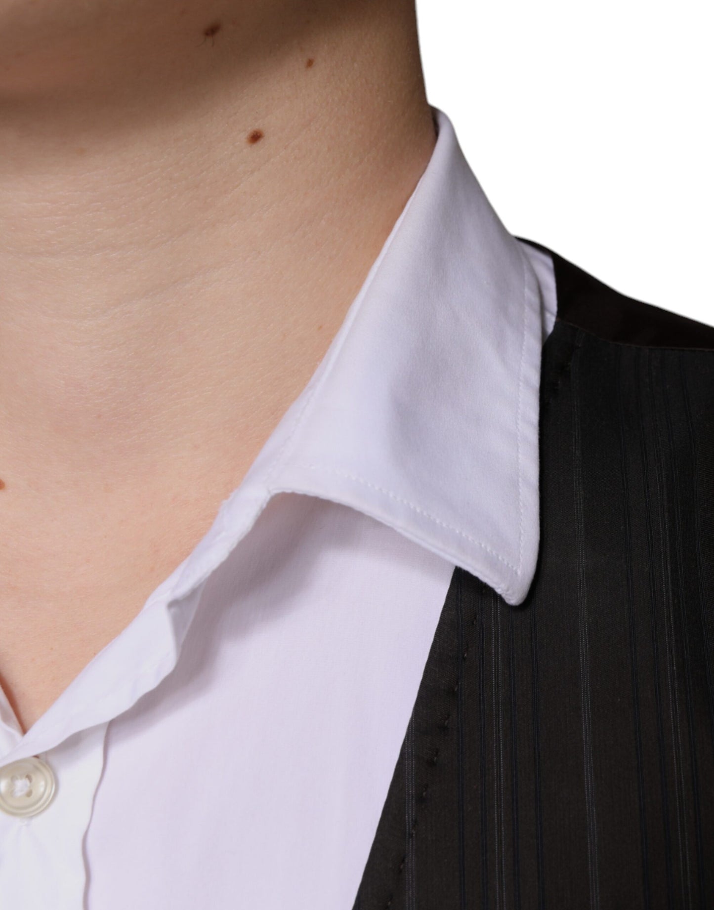 Dolce &amp; Gabbana Schwarze Weste aus Baumwolle, formelle Weste