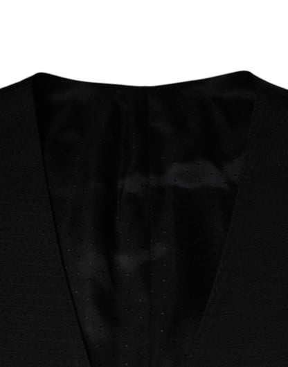 Dolce &amp; Gabbana Schwarze Wollweste, formelle Weste