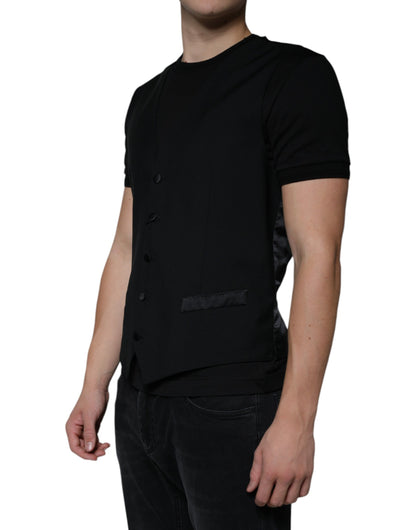 Dolce &amp; Gabbana Schwarze Weste aus Wolle für formelle Anlässe für Herren