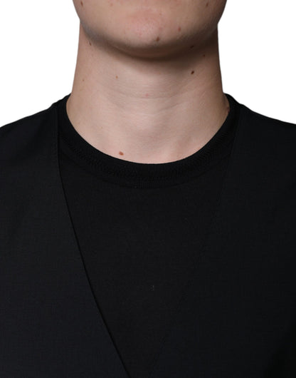 Dolce &amp; Gabbana Schwarze Weste aus Wolle für formelle Anlässe für Herren
