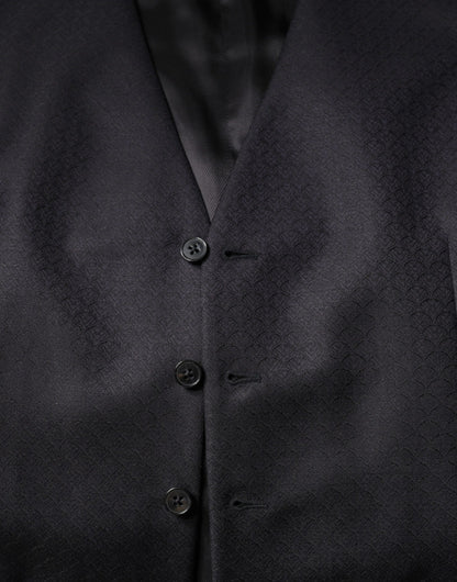 Dolce &amp; Gabbana Schwarze Wollweste, formelle Weste