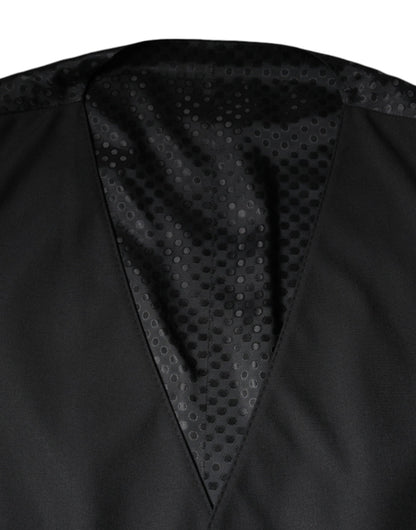 Dolce &amp; Gabbana Schwarze Wollweste, formelle Weste