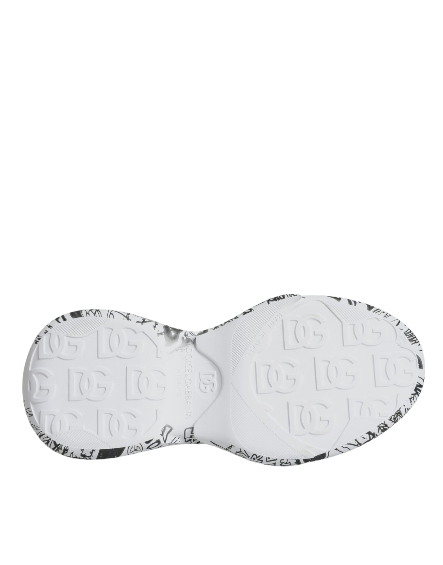 Dolce &amp; Gabbana Daymaster Sneakers in Weiß und Schwarz mit Graffiti-Motiv