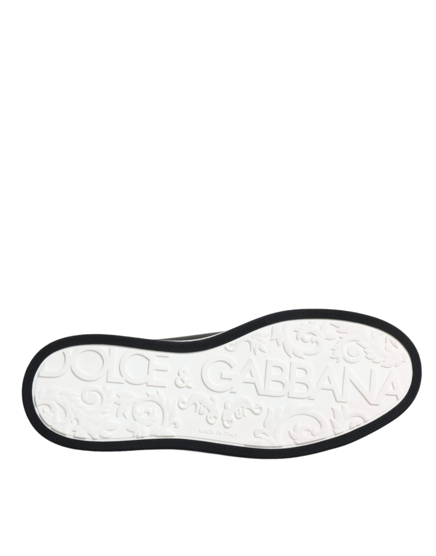 Dolce &amp; Gabbana Herren Sneakers aus schwarzem Leder mit niedrigem Schaft