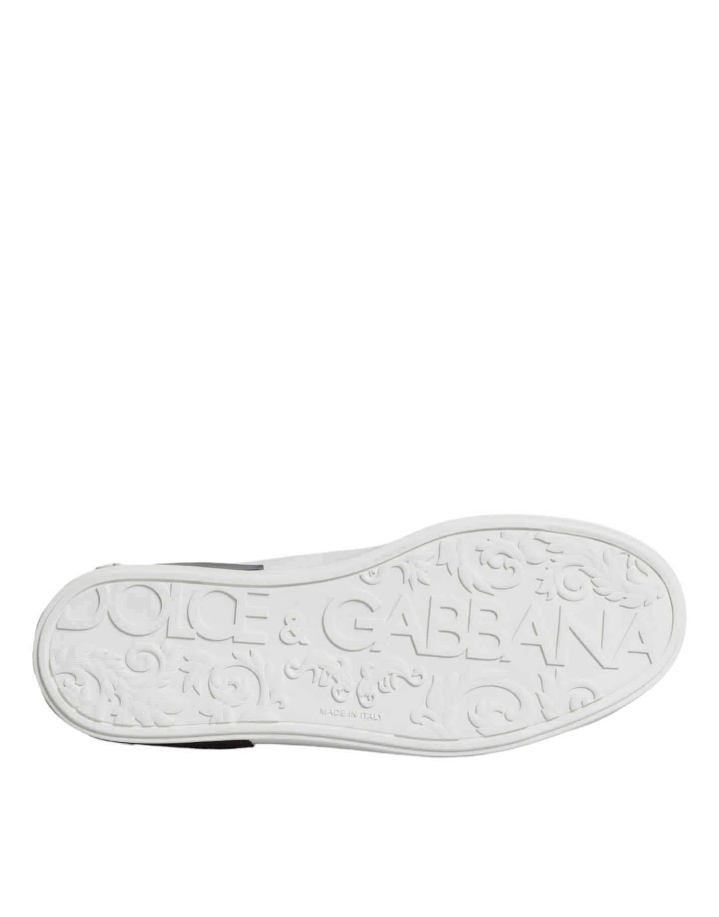 Dolce &amp; Gabbana – Portofino-Sneakers aus weißem Leder mit Logo