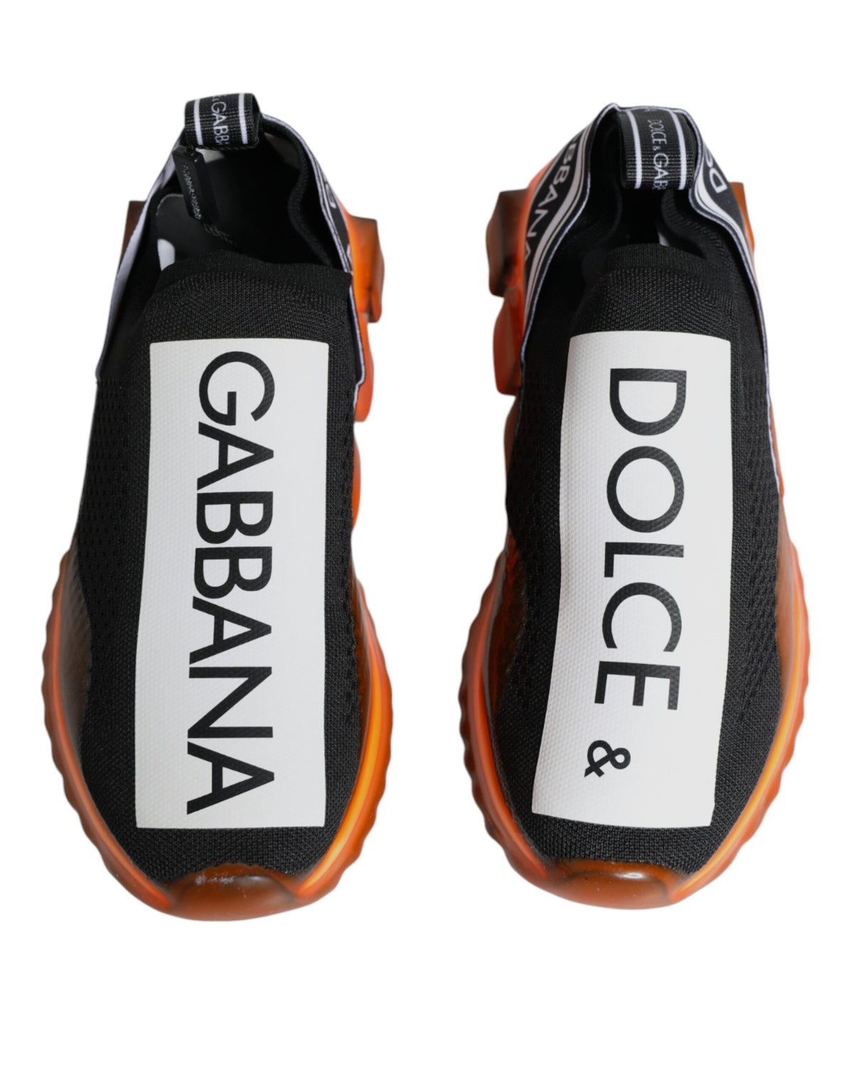 Dolce &amp; Gabbana Sorrento Slip-On Sneakers in Schwarz und Orange