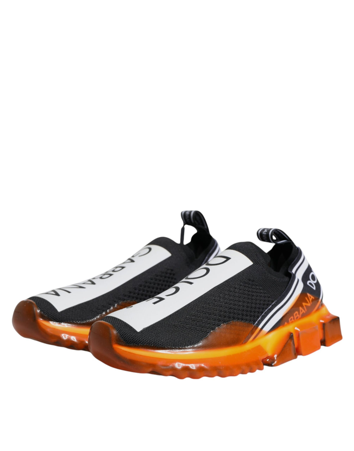 Dolce &amp; Gabbana Sorrento Slip-On Sneakers in Schwarz und Orange