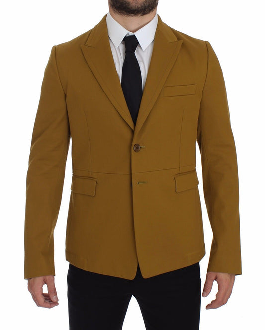 Dolce &amp; Gabbana – Gelber Blazer aus Baumwollstretch