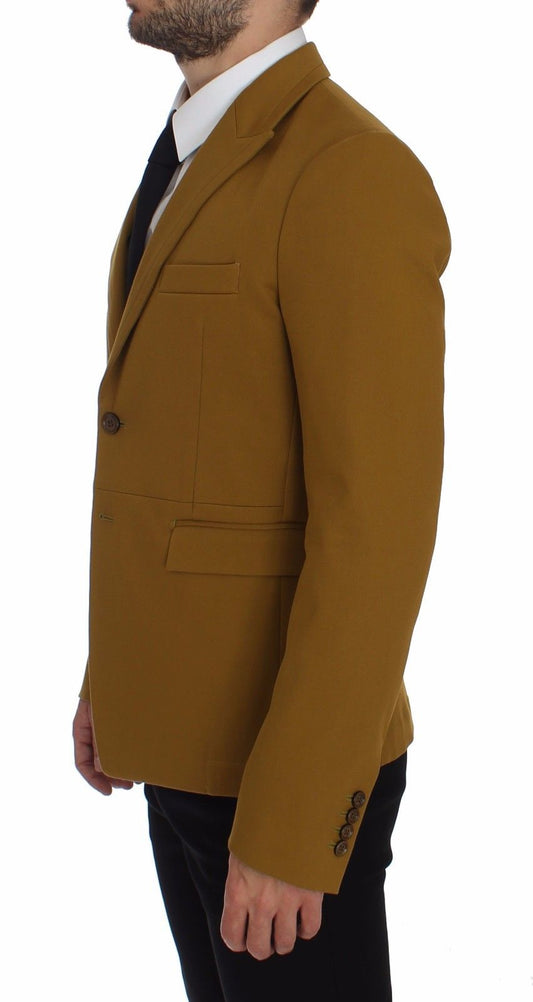 Dolce &amp; Gabbana – Gelber Blazer aus Baumwollstretch