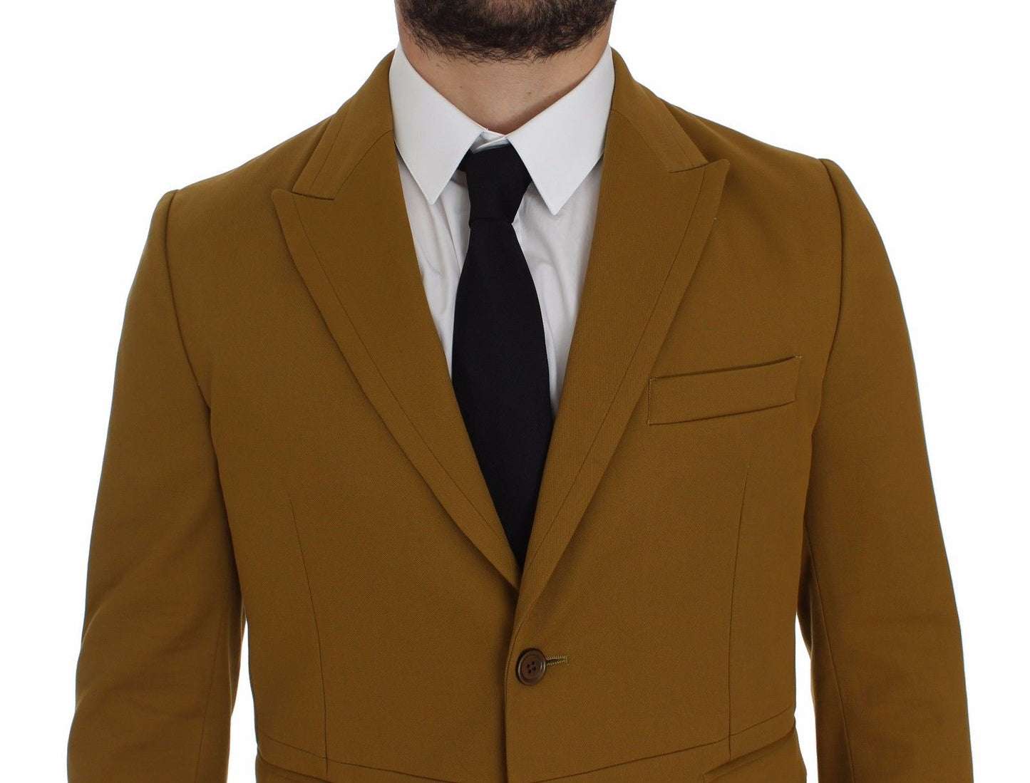 Dolce &amp; Gabbana – Gelber Blazer aus Baumwollstretch