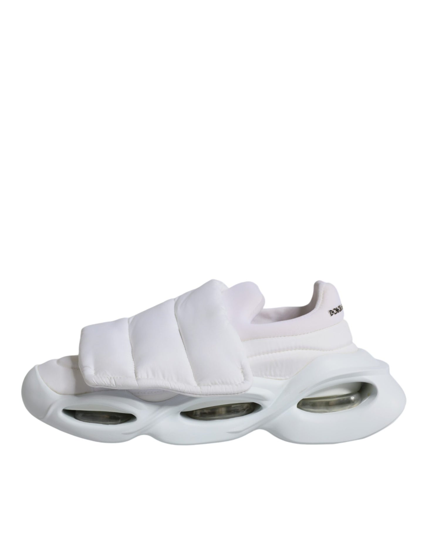 Dolce &amp; Gabbana – Weiße, gepolsterte Low-Top-Sneakers aus Stoff