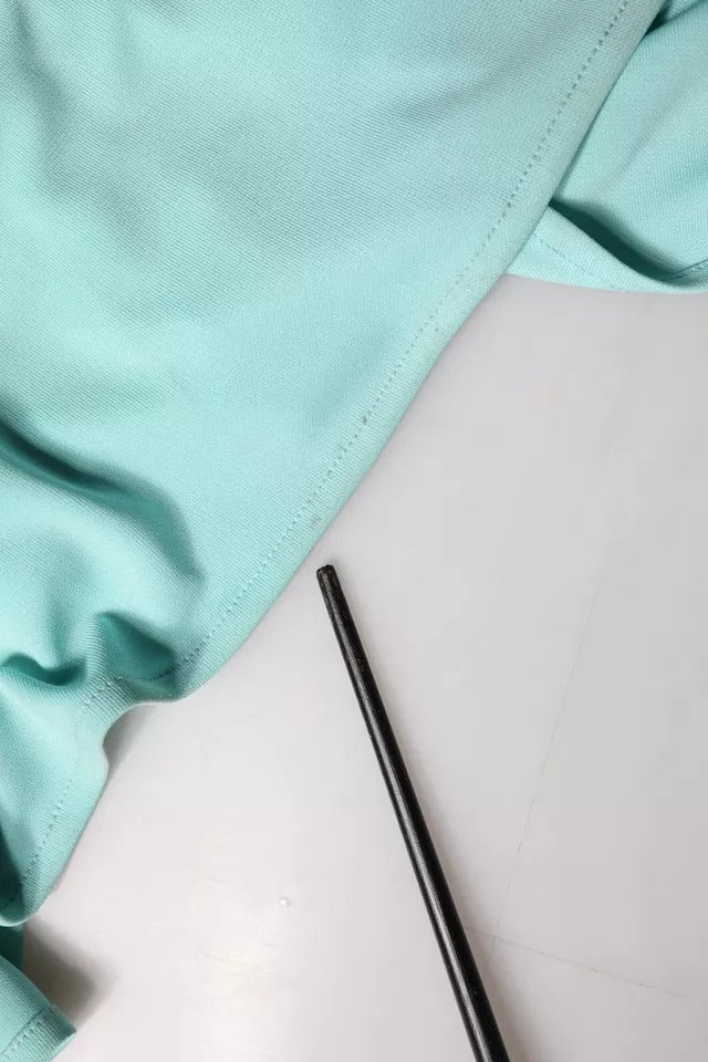 Christian Pellizzari – Langes, drapiertes One-Shoulder-Kleid aus hellblauem Jersey