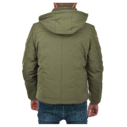 Yes Zee Grüne Nylon Herrenjacke