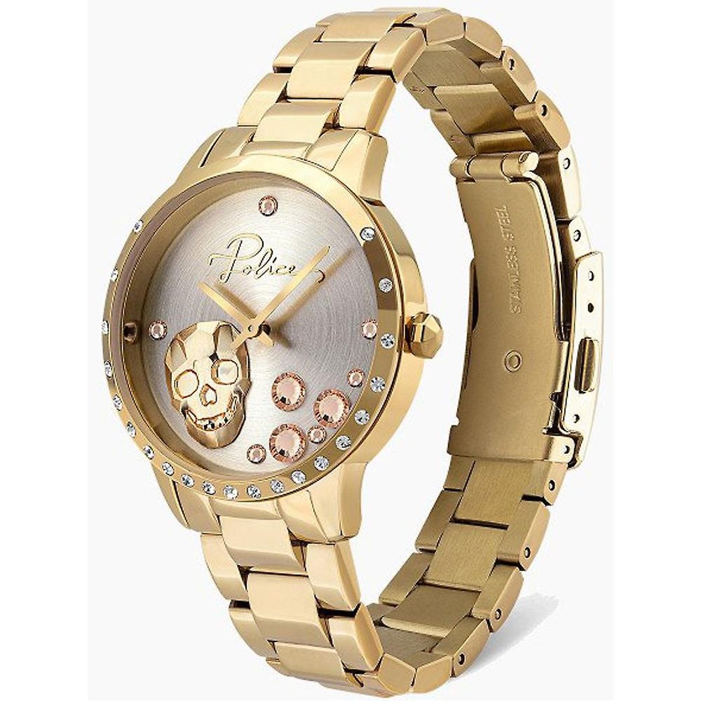 Police Gold Edelstahl-Armbanduhr