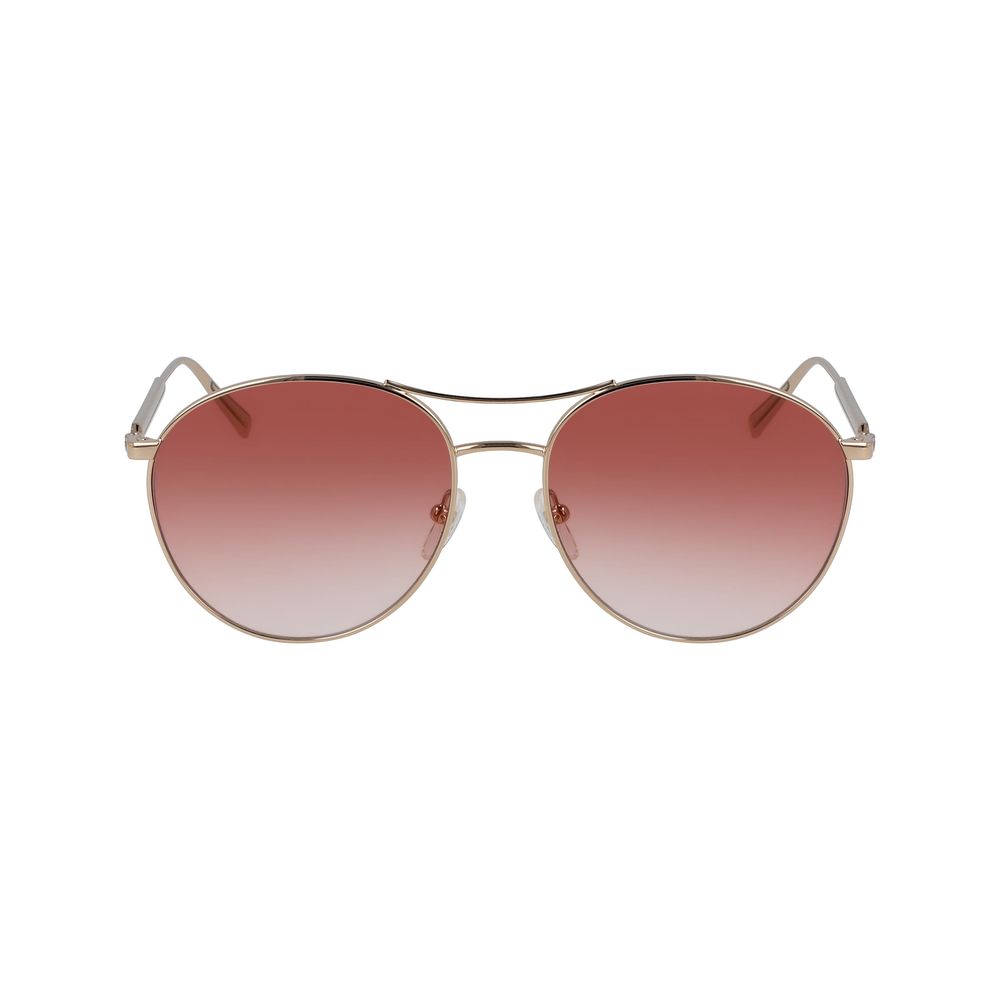 Longchamp Sonnenbrille aus roségoldfarbenem Metall