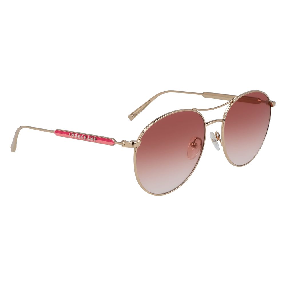 Longchamp Sonnenbrille aus roségoldfarbenem Metall