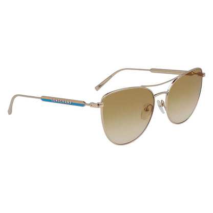 Longchamp Sonnenbrille aus gelbem Metall