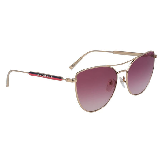 Longchamp Sonnenbrille aus roségoldfarbenem Metall