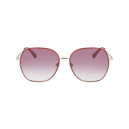 Longchamp Rote Metallsonnenbrille