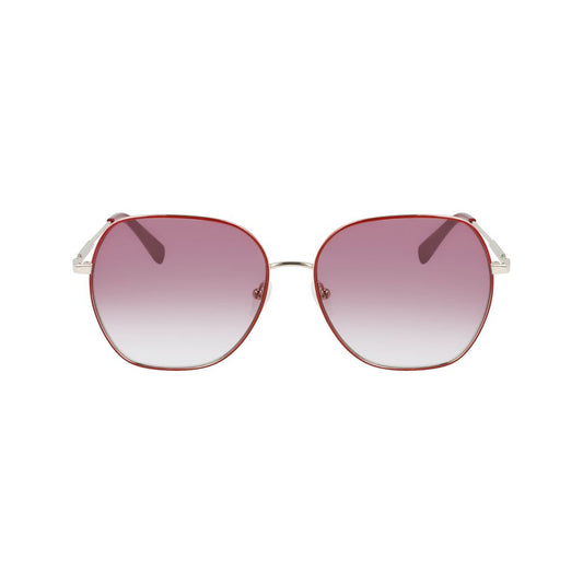Longchamp Rote Metallsonnenbrille